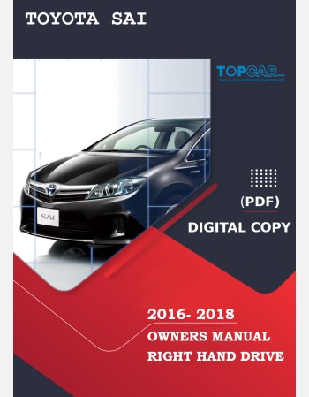 toyota sai 2016 2017 2018 owners manual in english